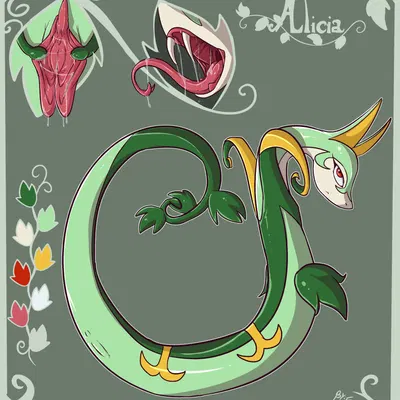 alicia (serperior), alicia the serperior (nintendo, pokemon) created by fuf