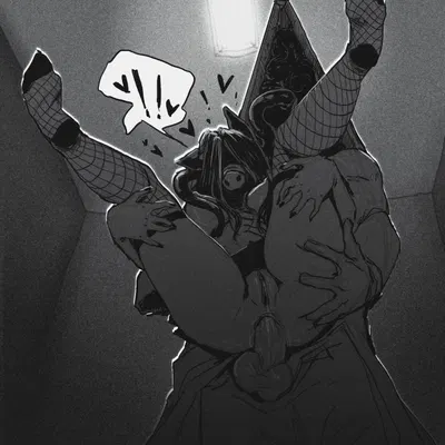 amanda young, pyramid head (dead by daylight, konami) created by crabfairly