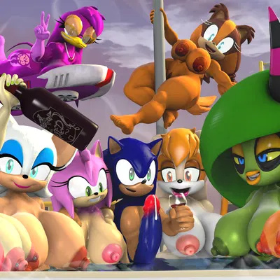 amy rose, blaze the cat, rouge the bat (idw publishing, sega) created by bluewyvern