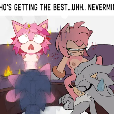 amy rose, blaze the cat, silver the hedgehog (sega, sonic the hedgehog (series)) created by tako friend