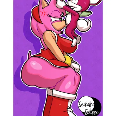 amy rose, chip (sonic) (sega, sonic the hedgehog (series)) created by seikatsueclipse