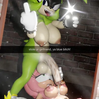 amy rose, surge the tenrec (idw publishing, sega) created by furfnsfw