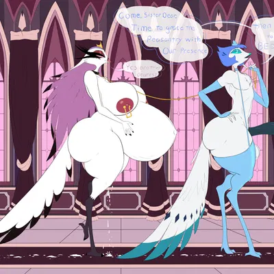 andrealphus (helluva boss), stella (helluva boss) (hellaverse, helluva boss) created by baghikat