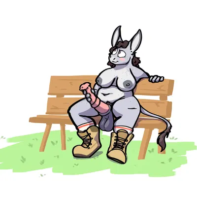 animal genitalia, animal penis, anthro, breasts