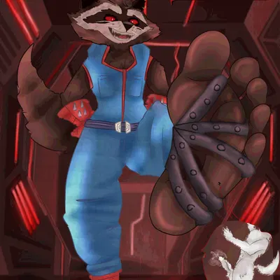 anon, rocket raccoon (guardians of the galaxy, marvel) created by brunisdraws