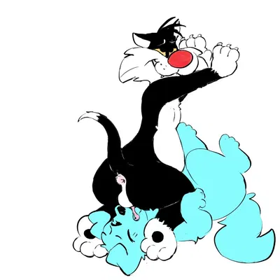 anonymous character, sylvester (looney tunes), ych (character) (looney tunes, warner brothers) created by freakpaws
