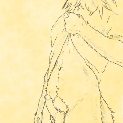 anthro, arm tuft, average penis, ball tuft