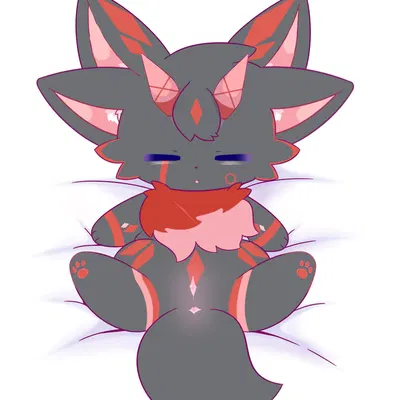 anus, black body, black ears, black fur