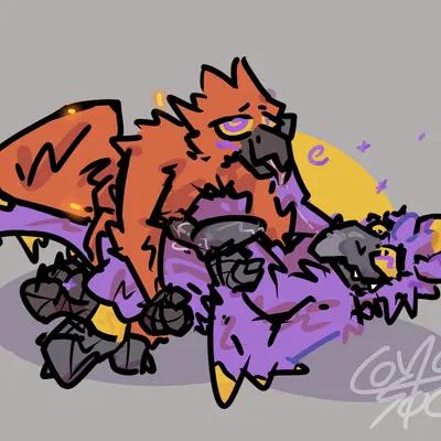 arios (phoenix), ollie (coyotesocks) (european mythology, greek mythology) created by coyotesocks