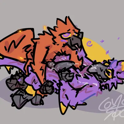 arios (phoenix), ollie (coyotesocks) (european mythology, greek mythology) created by coyotesocks