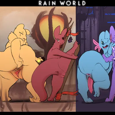 artificer (rain world), gourmand (rain world), hunter (rain world) (rain world, videocult) created by doeboi