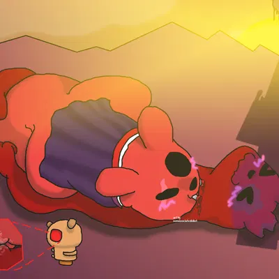 artificer (rain world), hunter (rain world) (akupara games, rain world) created by nonassociatedidiot