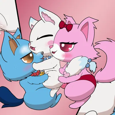 aussie (aussieafterdark), garnet (jewelpet), larimar (jewelpet) (jewelpet, sanrio) created by improbable (artist)