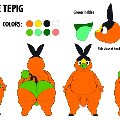 axel the tepig (nintendo, pokemon) created by erobos, tepigfan101