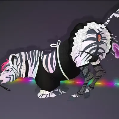 banana (alex the zebra) created by huskii-s