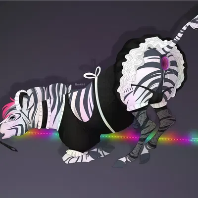 banana (alex the zebra) created by huskii-s