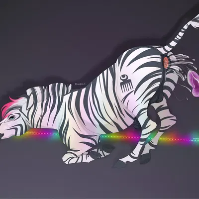 banana (alex the zebra) created by huskii-s