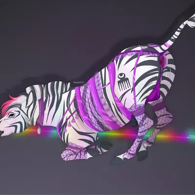 banana (alex the zebra) created by huskii-s