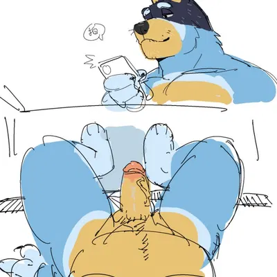 bandit heeler (bluey (series)) created by artxtcy