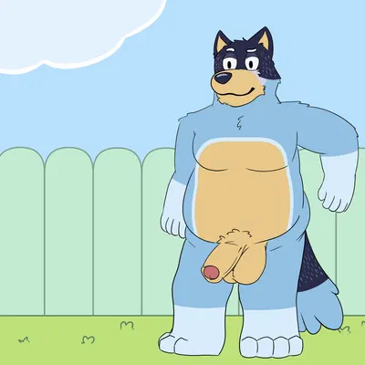 bandit heeler (bluey (series)) created by dumb bear draws