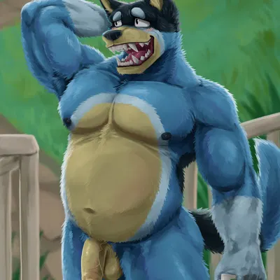 bandit heeler (bluey (series)) created by kaijurah