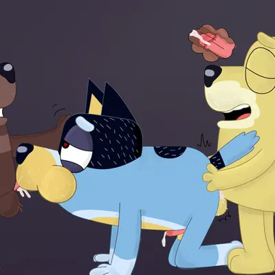 bandit heeler, fido (bluey), pat (bluey) (bluey (series)) created by wildside 45