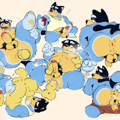 bandit heeler, pat (bluey) (bluey (series)) created by dr1llbit