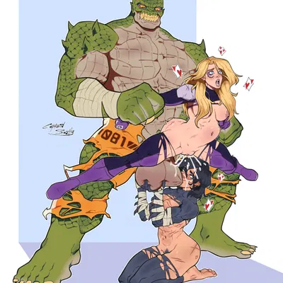 batgirl, cassandra cain, killer croc (batman (series), dc comics) created by captain smutty