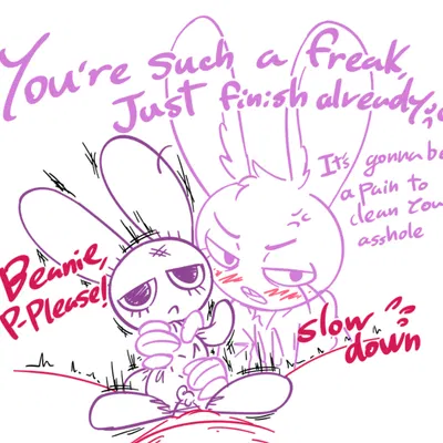 beanie (roommates), bonnie (fnaf), foxy (fnaf) (five nights at freddy's, roommates:motha) created by soulcentinel