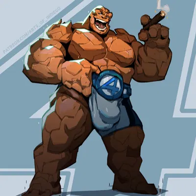ben grimm, the thing (marvel) (fantastic four, marvel) created by arts of indiego