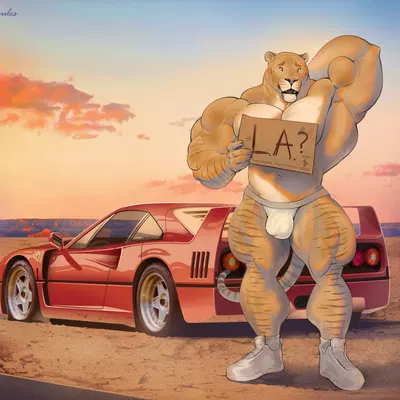 benji (mainlion) (ferrari f40) created by purrcules (artist)