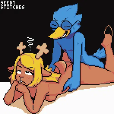 berdly, noelle holiday (deltarune, undertale (series)) created by seedy stitches (artist)