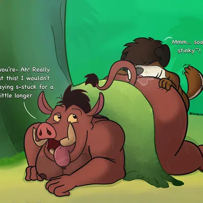 bernard (undercoverbernard), pumbaa (disney, the lion king) created by undercoverbernard
