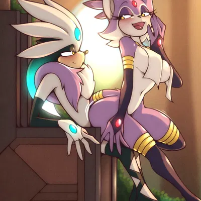 blaze the cat, silver the hedgehog (sega, sonic the hedgehog (series)) created by marik azemus34