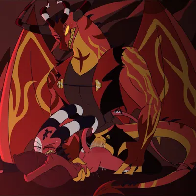 blitzo (helluva boss), satan (helluva boss) (hellaverse, helluva boss) created by kkcq20yk0db5mak