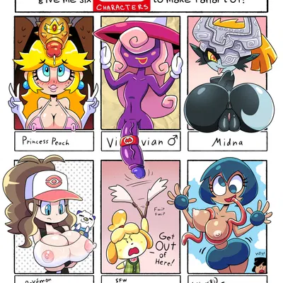 bowser, gooey (kirby), hilda (pokemon) (animal crossing, kirby (series)) created by drshanks24