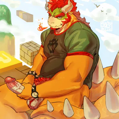bowser (mario bros, nintendo) created by maruikito