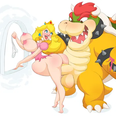 bowser, mario, princess peach (mario bros, nintendo) created by zaknimb