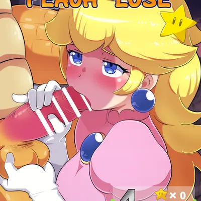 bowser, princess peach (mario bros, mario party) created by hameneko