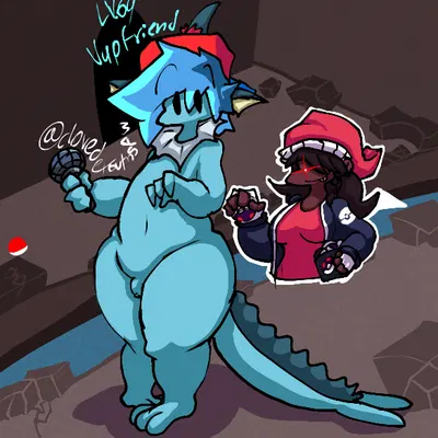 boyfriend (fnf), girlfriend (fnf) (friday night funkin', nintendo) created by clovedex