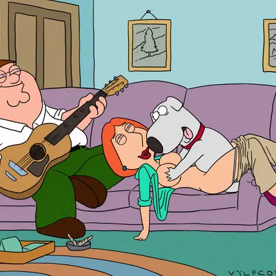 brian griffin, lois griffin, peter griffin (family guy) created by vylfgor