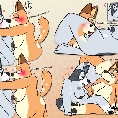 chilli heeler, trixie heeler (bluey (series)) created by undercoverbernard