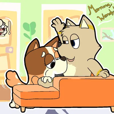 chilli heeler, wendy (bluey) (bluey (series)) created by shenhibiki