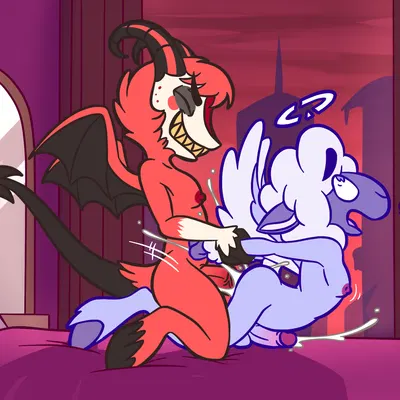 collin (helluva boss), razzle (hazbin hotel) (hazbin hotel, hellaverse) created by bassybefuddle