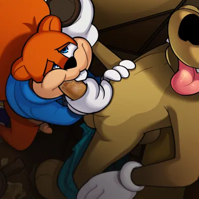 conker, fonker the teddy (conker's bad fur day, rareware) created by hairlessboyblunder