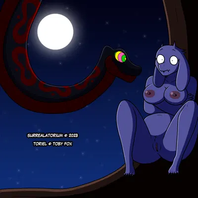 crimson the snake, toriel (undertale (series)) created by surrealatorium