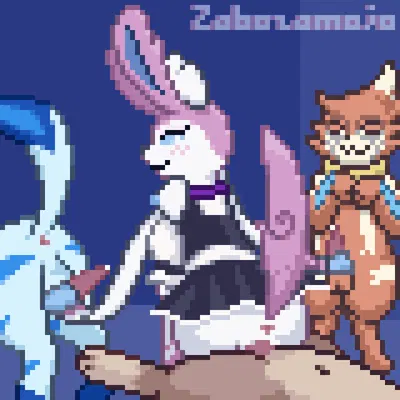 crumb (buizel), dizzy (goldenautilus), starei (starei) (nintendo, pokemon) created by zabozamojo