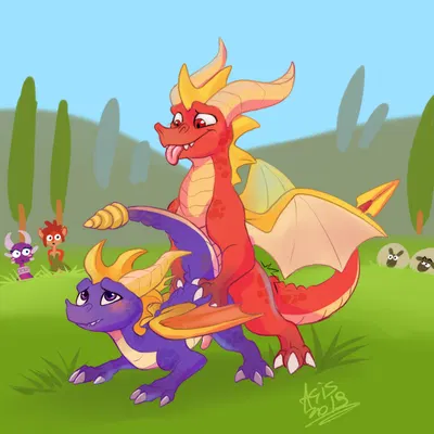 cynder, elora, flame (spyro) (activision, european mythology) created by dragonasis