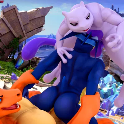 daddyzard (reptilligator), kaiden (okamical), labcat (reptilligator) (nintendo, pokemon) created by ewr 115