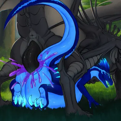 dark the xenodragon, nikostargazer (alien (franchise), mythology) created by avastra